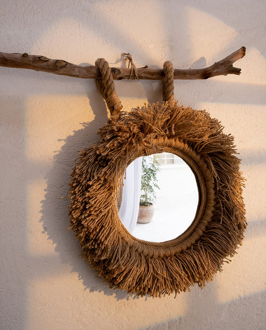 Jute Hanging Mirror